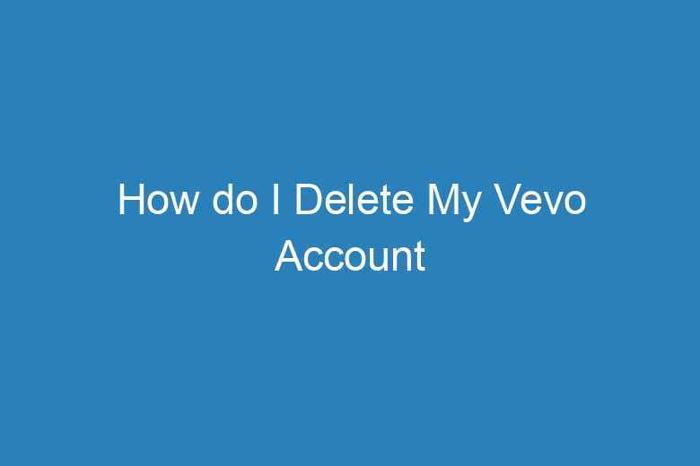 how do i delete my vevo account 5105