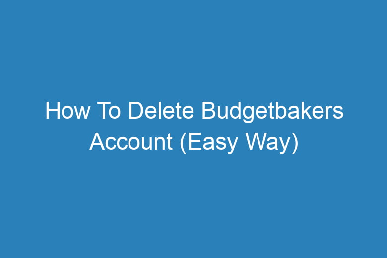 how to delete budgetbakers account easy way 13471