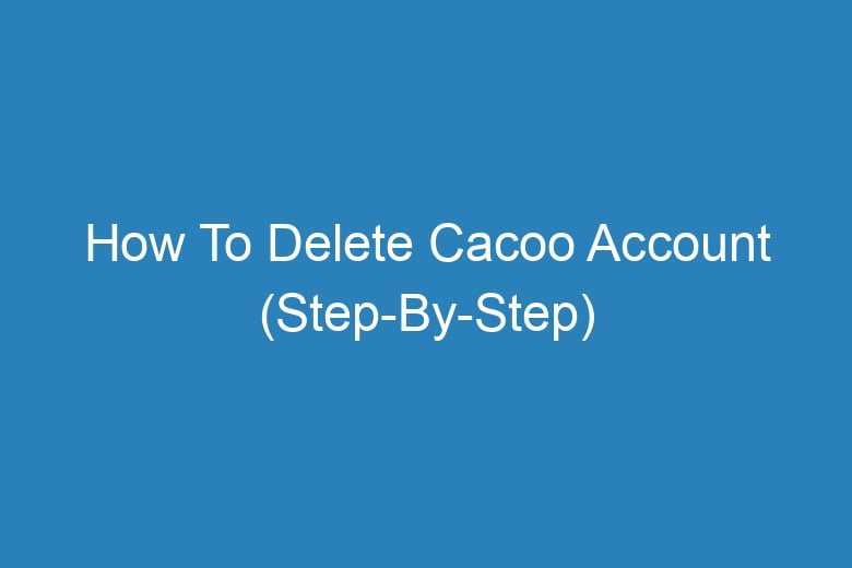 how to delete cacoo account step by step 13518