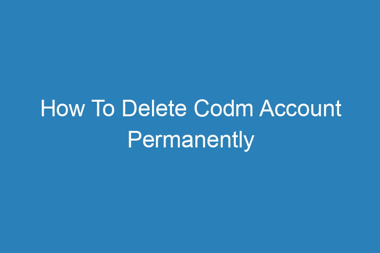 how to delete codm account permanently 13775