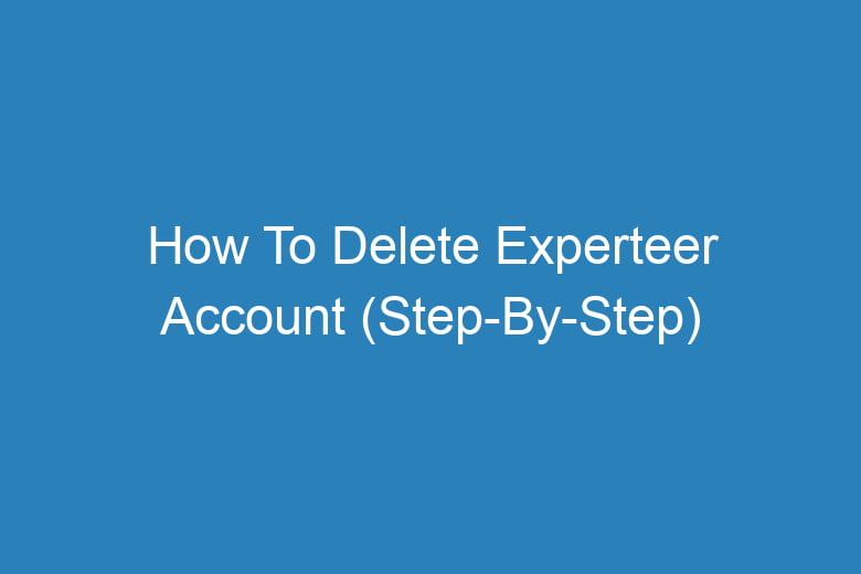 how to delete experteer account step by step 14279