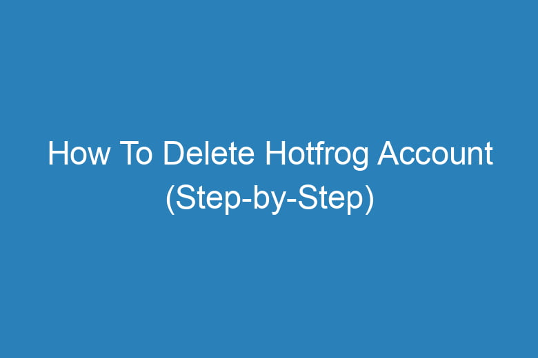 how to delete hotfrog account step by step 15200