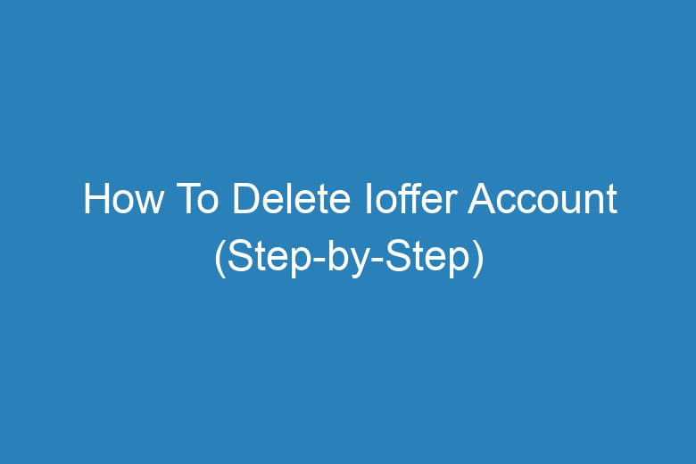 how to delete ioffer account step by step 15364