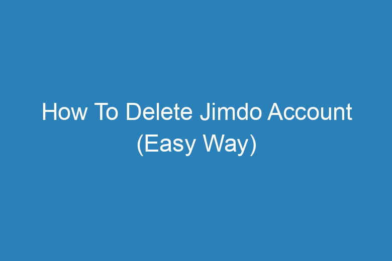 how to delete jimdo account easy way 15424