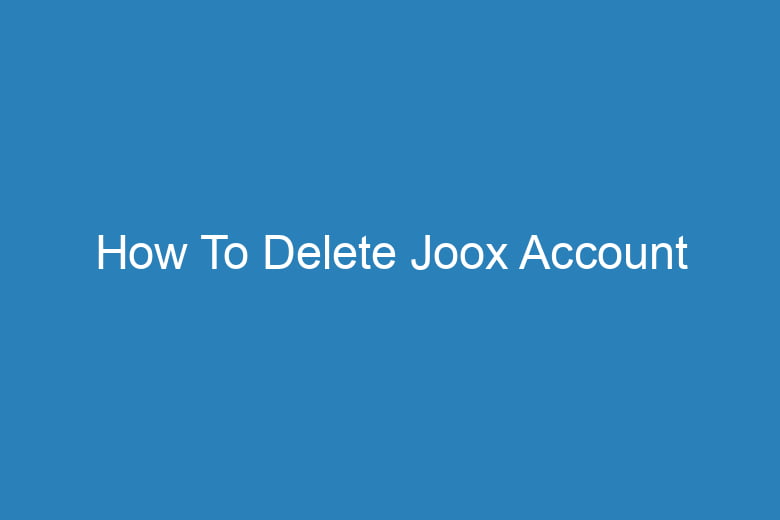 how to delete joox account 15457